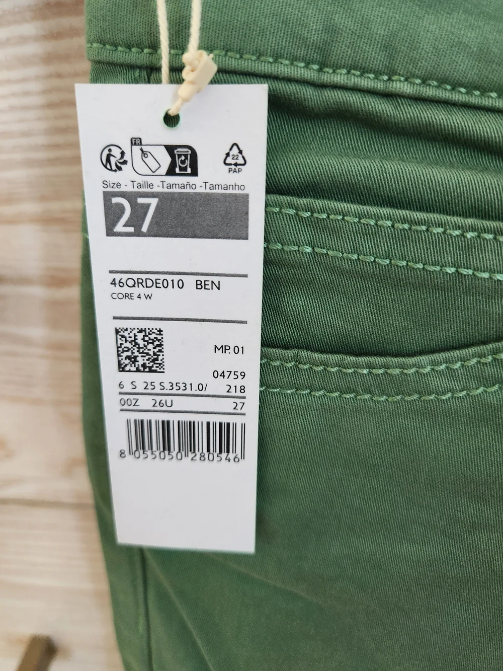 United Colors of Benetton Green Straight-Leg Jeans